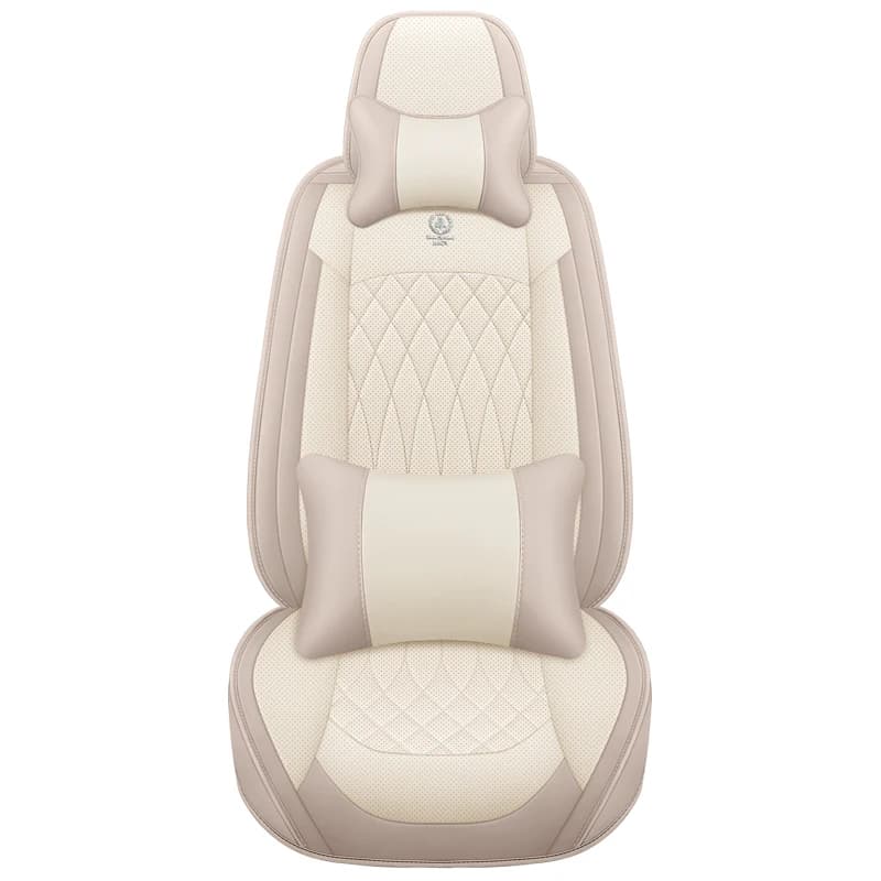 Front single-seat car seat cover, with headrest and lumbar support, universal style, suitable for most models
