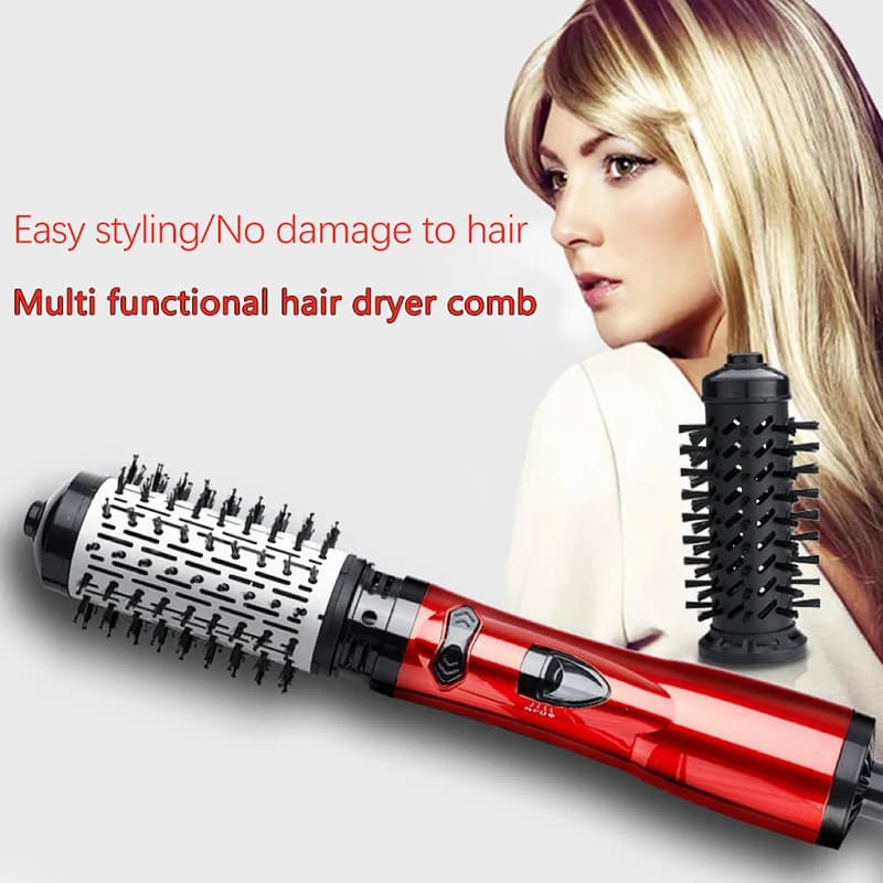 Professional Hair Dryer 3 in 1 Rotating Hair Sprinkler Hot Air Brush Hot Air Electric Comb with Negative Ions