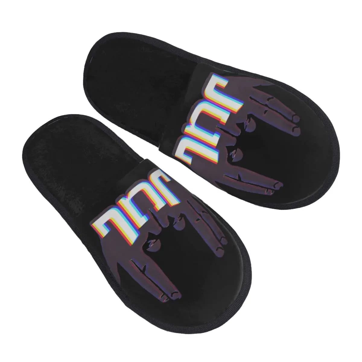 Pantofole Personalizzate JUL per Donna, Comode in Memory Foam, Stile Rapper Francese, Scarpe da Camera Slip-On