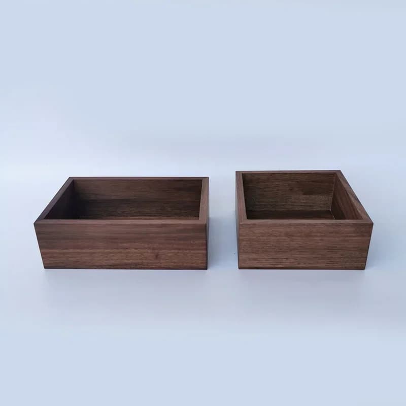 Black Walnut Solid Wood Storage Boxes Multiple Specifications Storage Box Cosmetic Storage Box Without Cover Wedding Gift