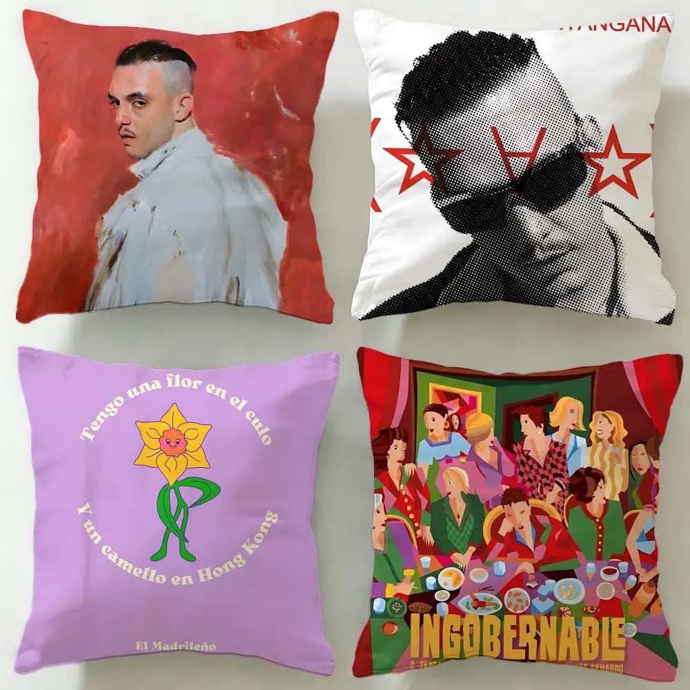 Celebrity C. Tangana Cushion Cover Soft & Easy-Wash Pillow Case – Versatile for Couch, Bed, Travel and Office