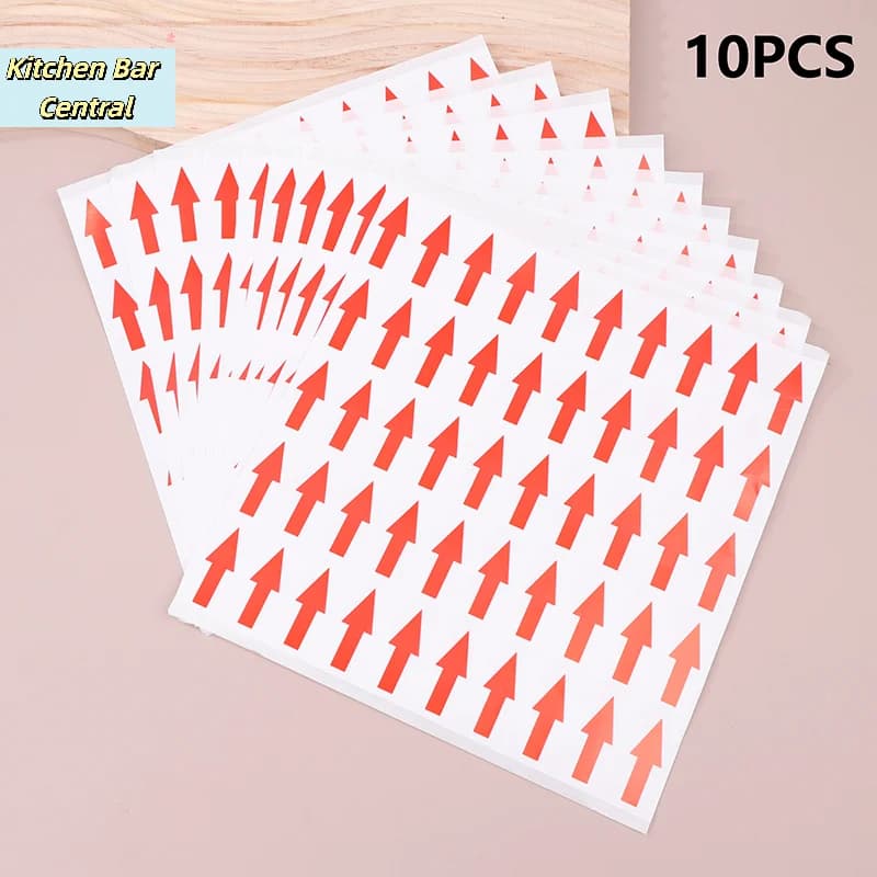 【10 adesivi con freccia rossa, etichette personalizzate autoadesive, etichette direzionali, adesivi con freccia rossa】