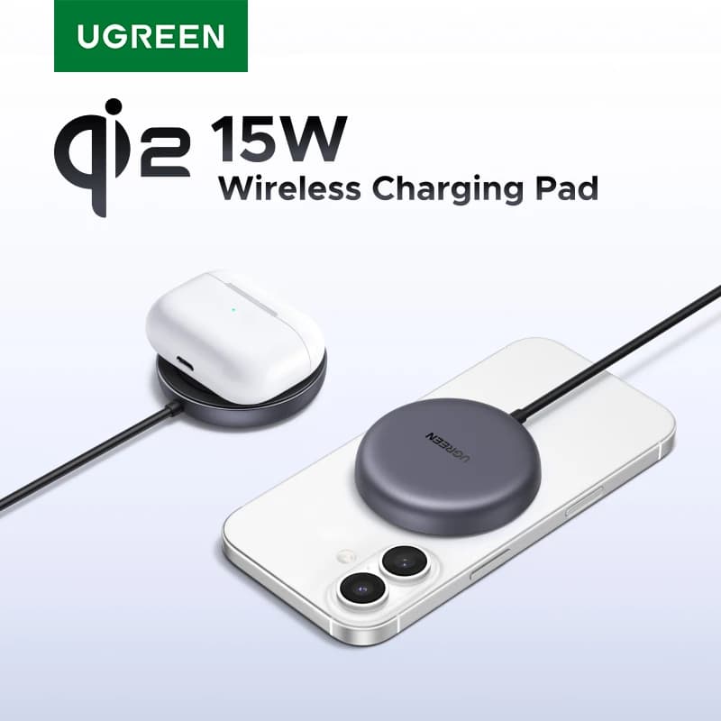UGREEN Qi2 15W Magnetic Wireless Charger For iPhone 16 15 Pro Max Magnet Induction Charger Wireless Fast Charging Pad