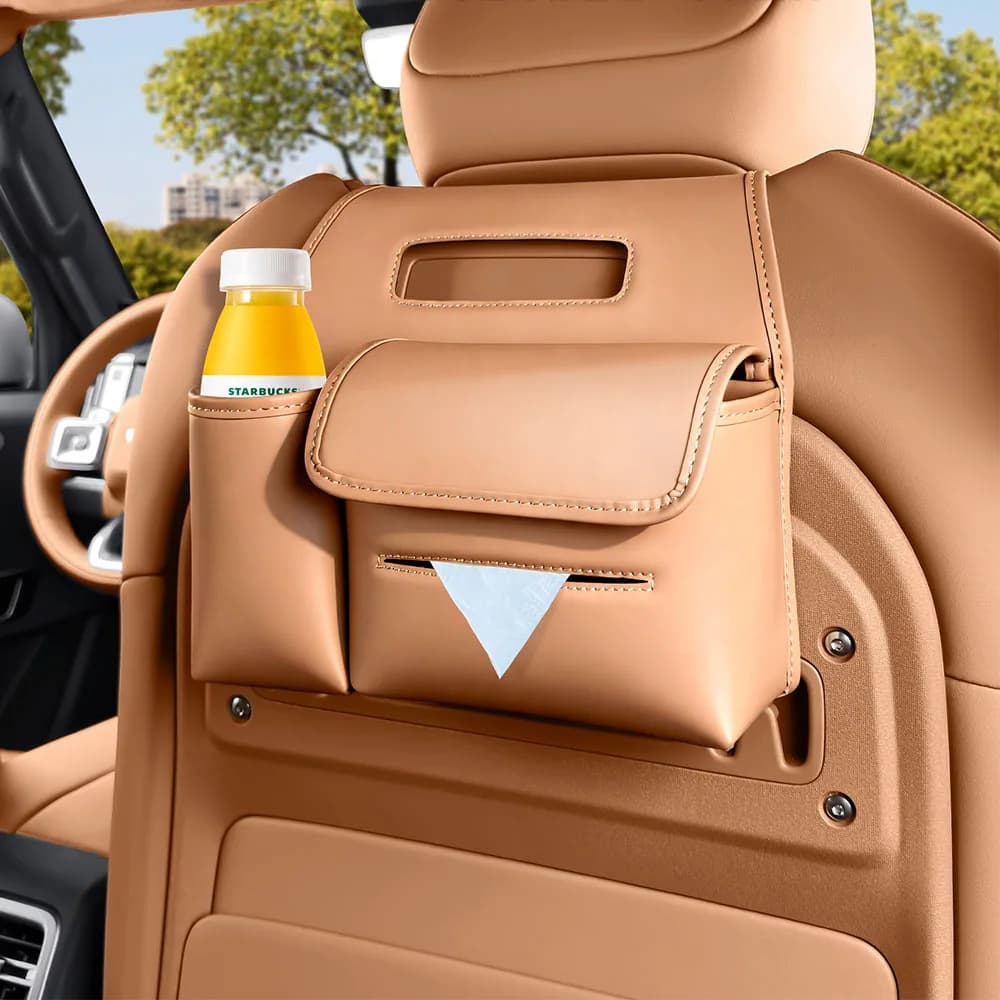 Suitable for Chery iCAR V27 2026, Multifunctional Handkerchief Door from Seats, Accessories for Internal Changes, Leather Storage Bag