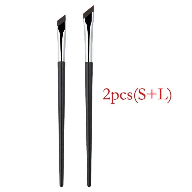 2 eyeliner brush with angled blade brush for ultra thin fine eyebrow brushes for eyeliner flat mower tools for makeup eyeliner thin angled