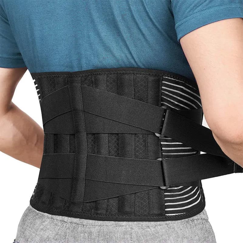 Dual Pressure Fitness Waist Belt Breathable Support Belt for Outdoor Running