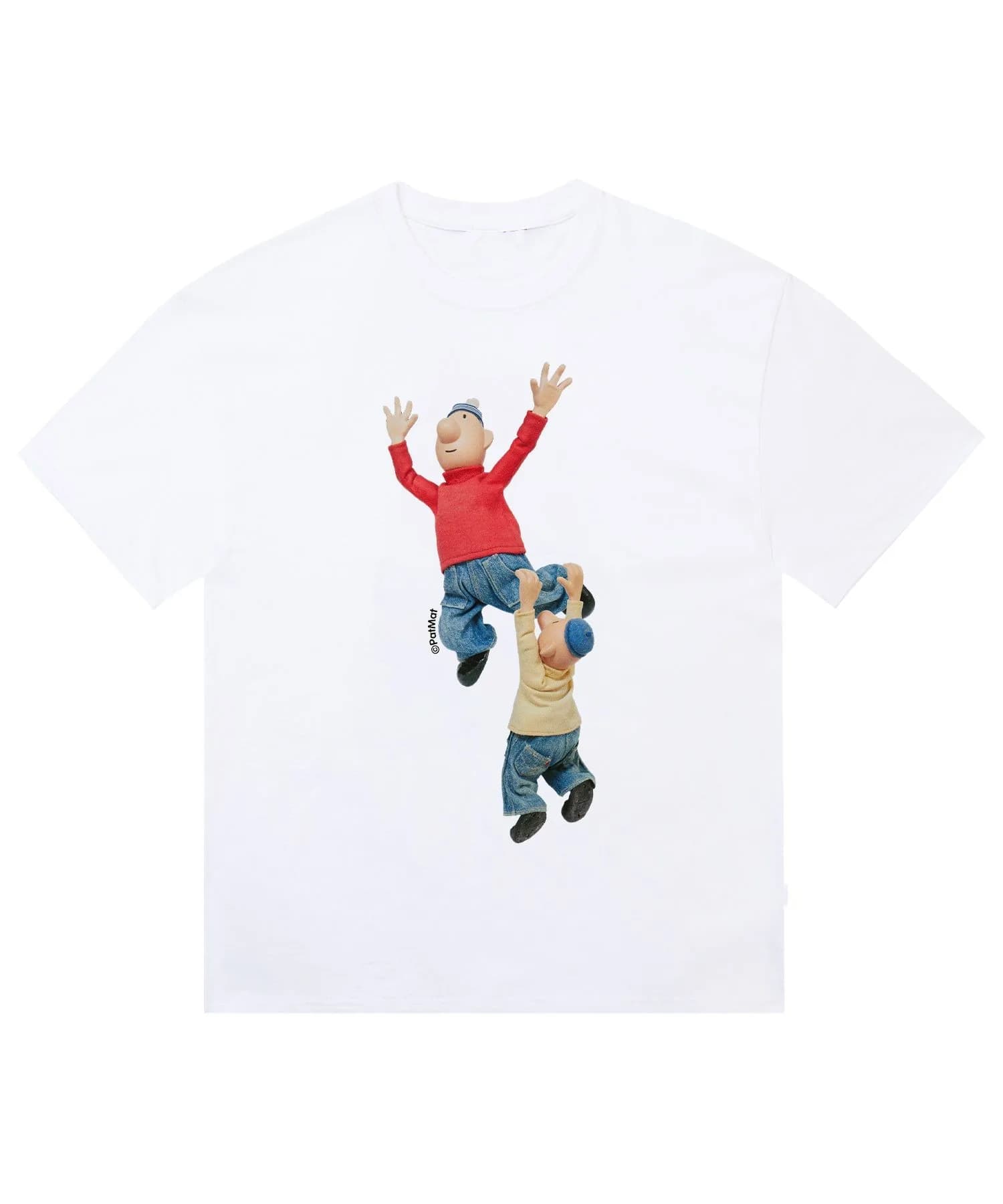 T-shirt with Cartoon Character Print Fun, Trendy Fashion, Short Sleeve, Round Neck, Casual, Streetwear, Unisex, Sporty T-shirt