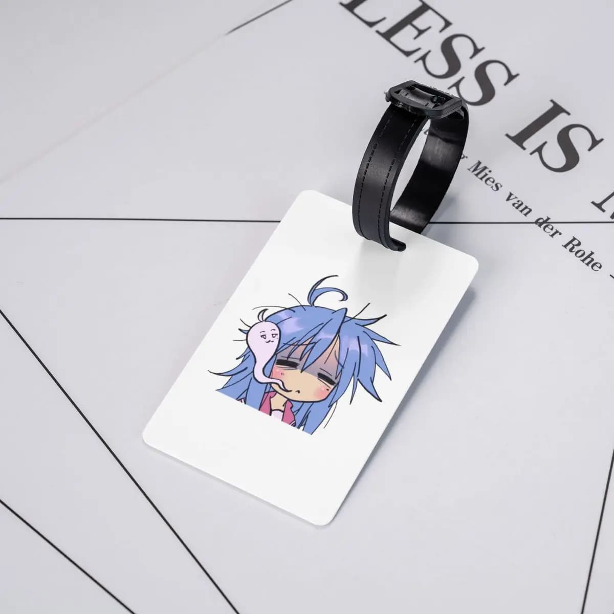 Etichette per Bagagli Dead Tired Izumi Konata Lucky Star, Accessori per Valigie, Etichetta per Bagaglio da Viaggio, Porta Nome e Indirizzo
