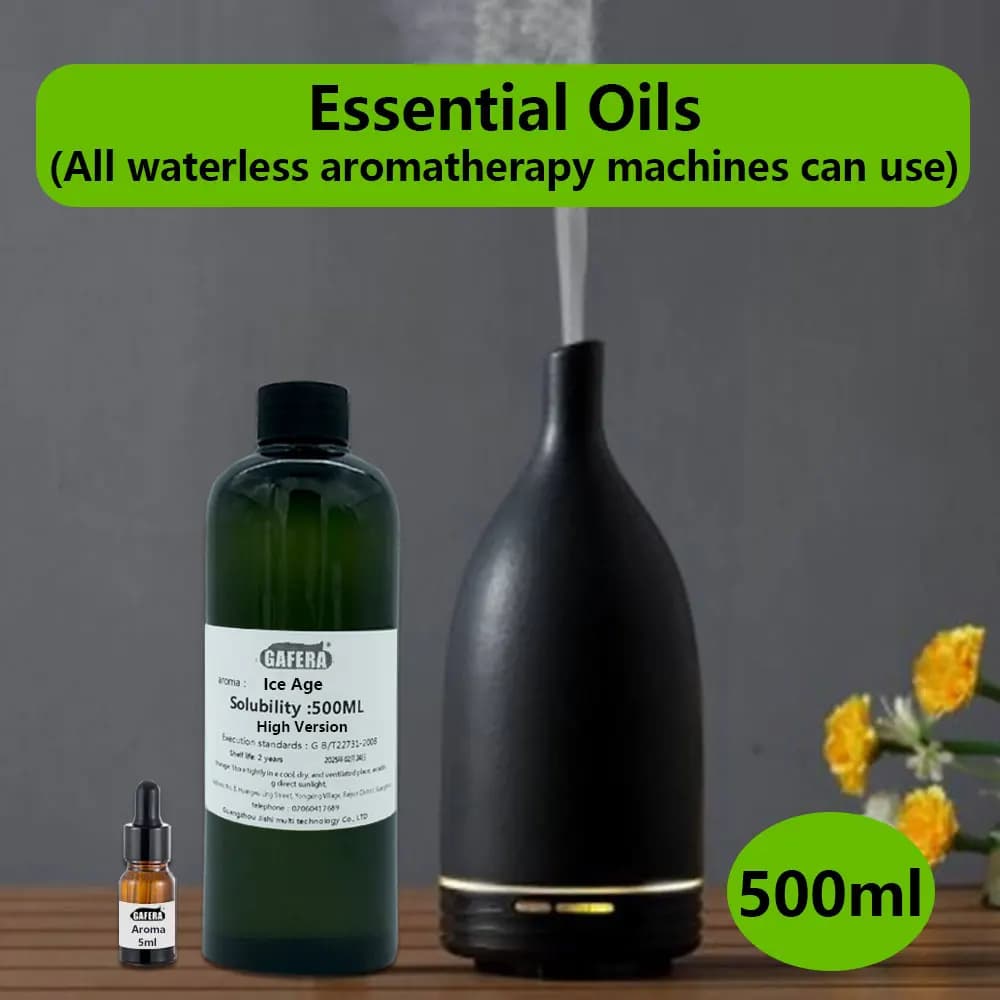 GAFERA 500ml/5ml Ice Age Cedro Olio Essenziale-Aromaterapia Diffusore Integratori Oli Hotel Fragranza Macchina Ricarica Liquido