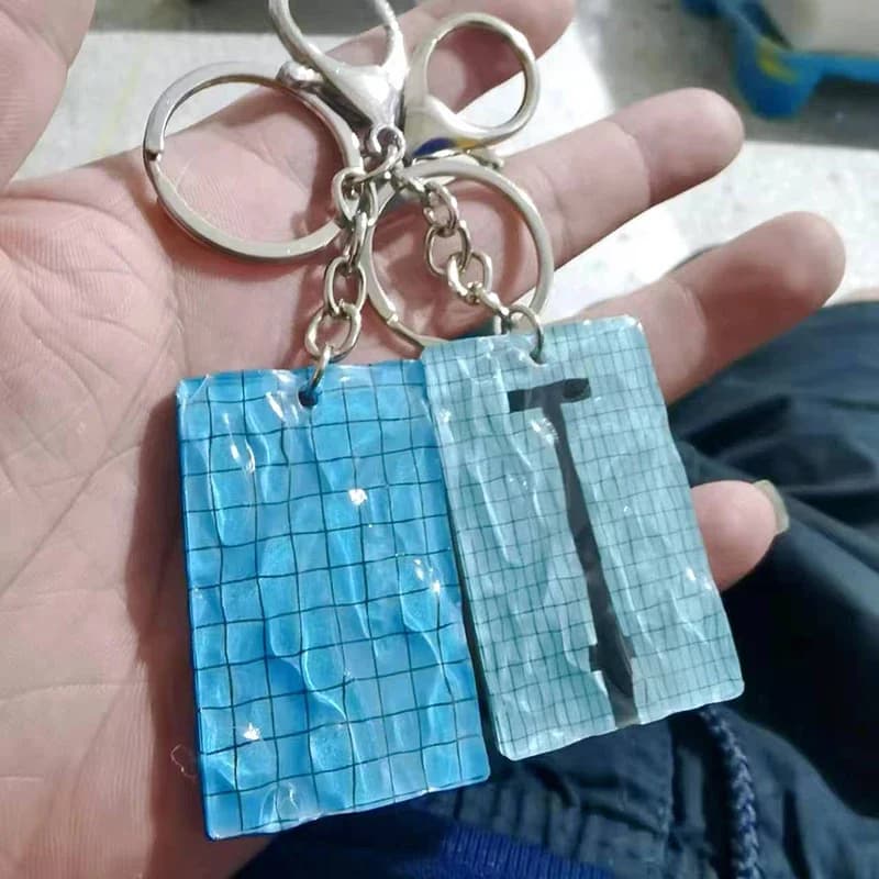 Portachiavi con ciondolo per borsa da piscina, onda, decorazioni creative per auto in acrilico, zaino stereoscopico, regalo per nuotatore sospeso