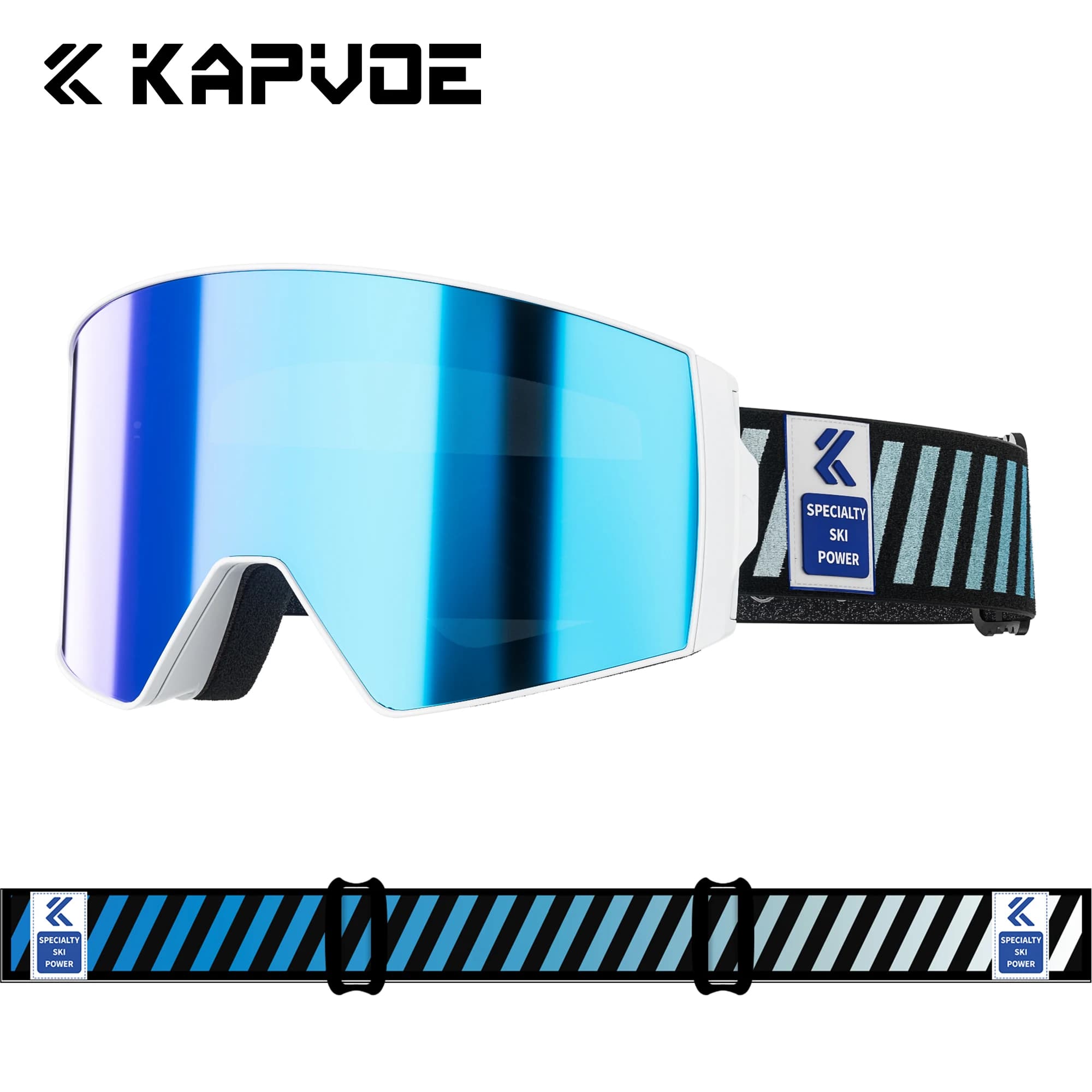 Kapvoe Occhiali da sci fotocromatici per esterni Lenti antiappannamento magnetiche Protezione UV400 Uomo Donna Occhiali da sci Occhiali per sport invernali