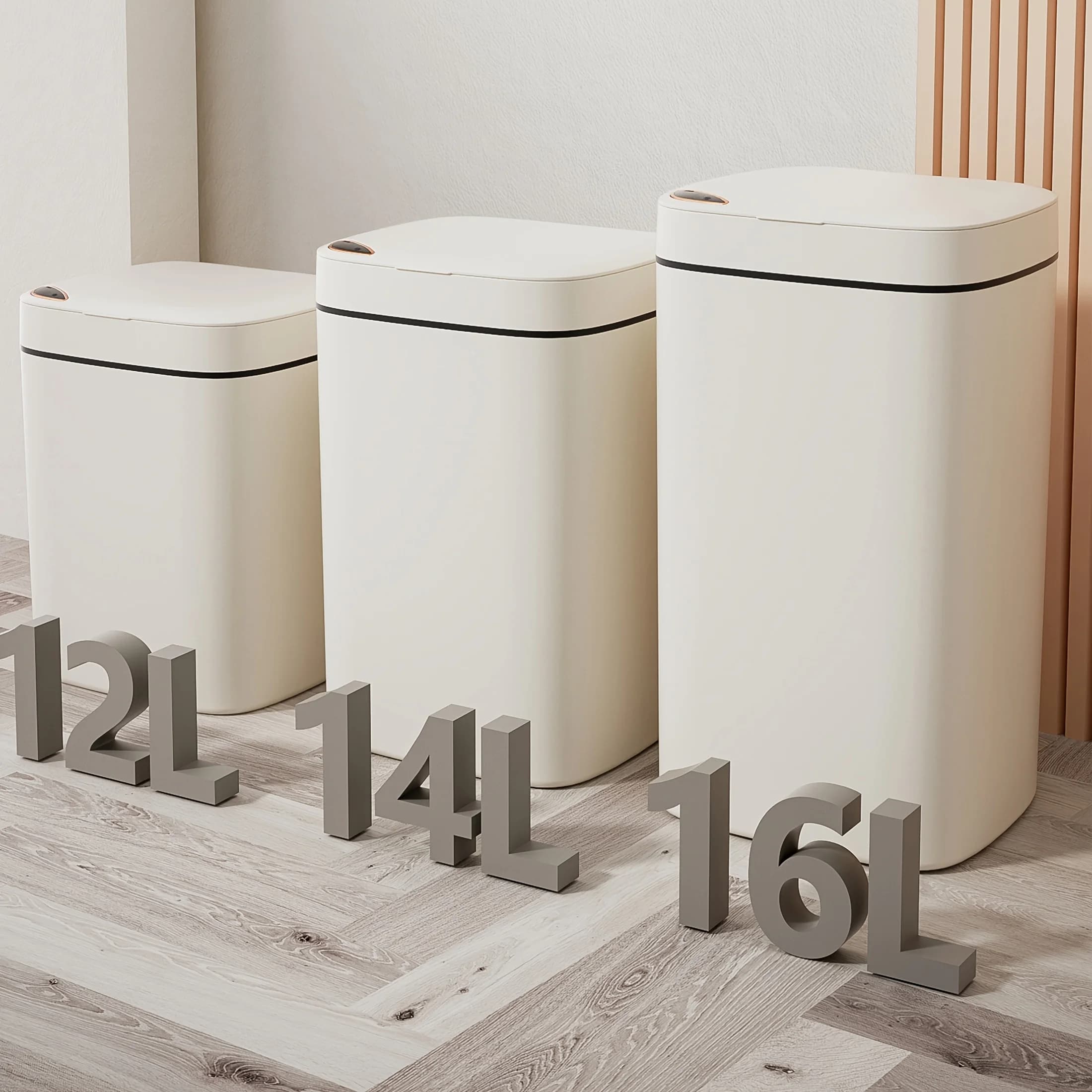 Smart Trash Can Sealed Odor Proof Touch-Free Sensor Recycle Bin Home Wastebasket Kitchen Trash Can Bathroom Accessories