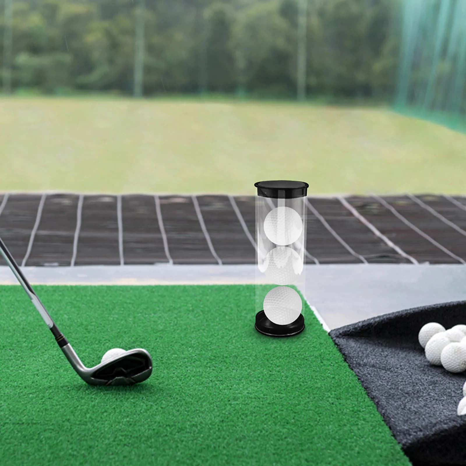 6Pcs Transparent Golf Ball Case Clear Plastic Cylinder Storage Organizer Display Tube Protector Gift Box for Golf Enthusiasts