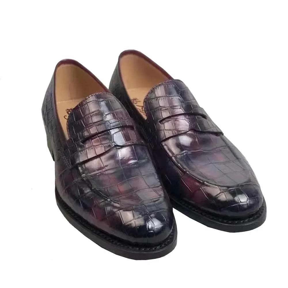yingshang nuovi uomini di arrivo scarpe maschili formali in pelle di coccodrillo da uomo colore pennello