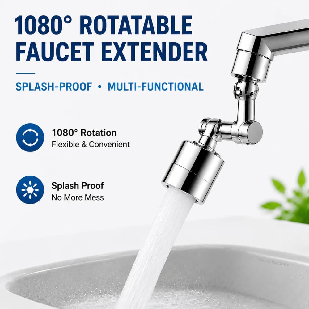 Prolunga Universale Girevole per Rubinetto con Miscelatore d'Aria e Ugello a Bolle, Adattatore 22/24mm per Lavello da Cucina e Lavabo, per Risparmio Idrico