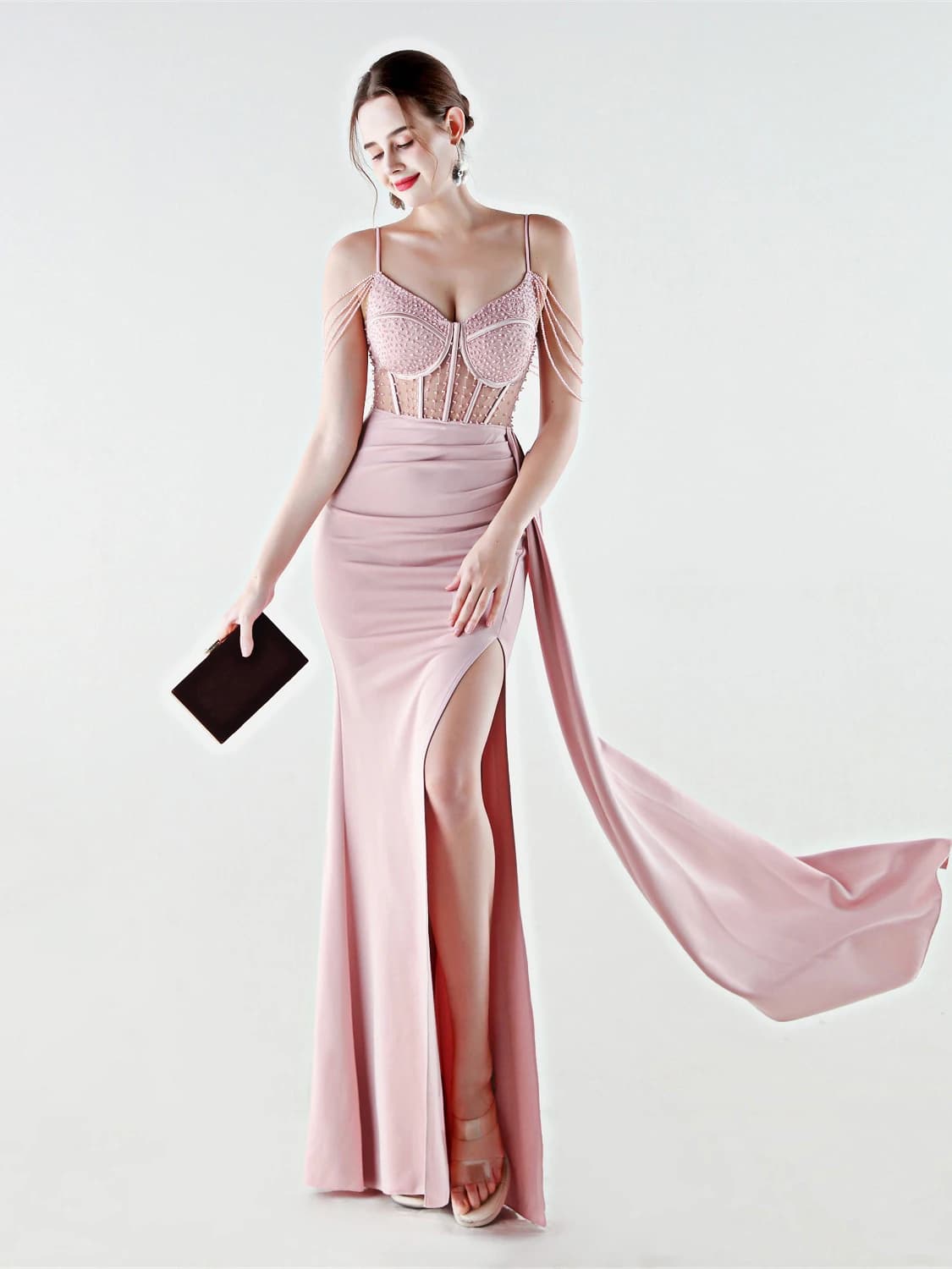 Elegant Evening Gown Women's New 2026 Sexy Strapless Ball Dress Luxury Name Lady Important Occasion Beautiful Cotton Polyeste...