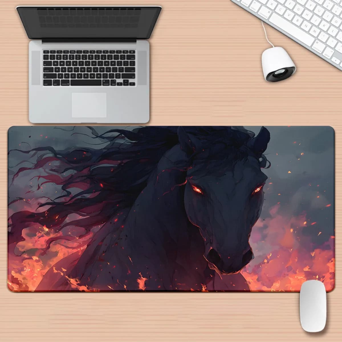 Tappetino per Mouse da Gaming Grande, Superficie in Tessuto, Base Antiscivolo in Gomma per PC, Laptop, Tastiera, Regalo, Allestimento Scrivania Ufficio