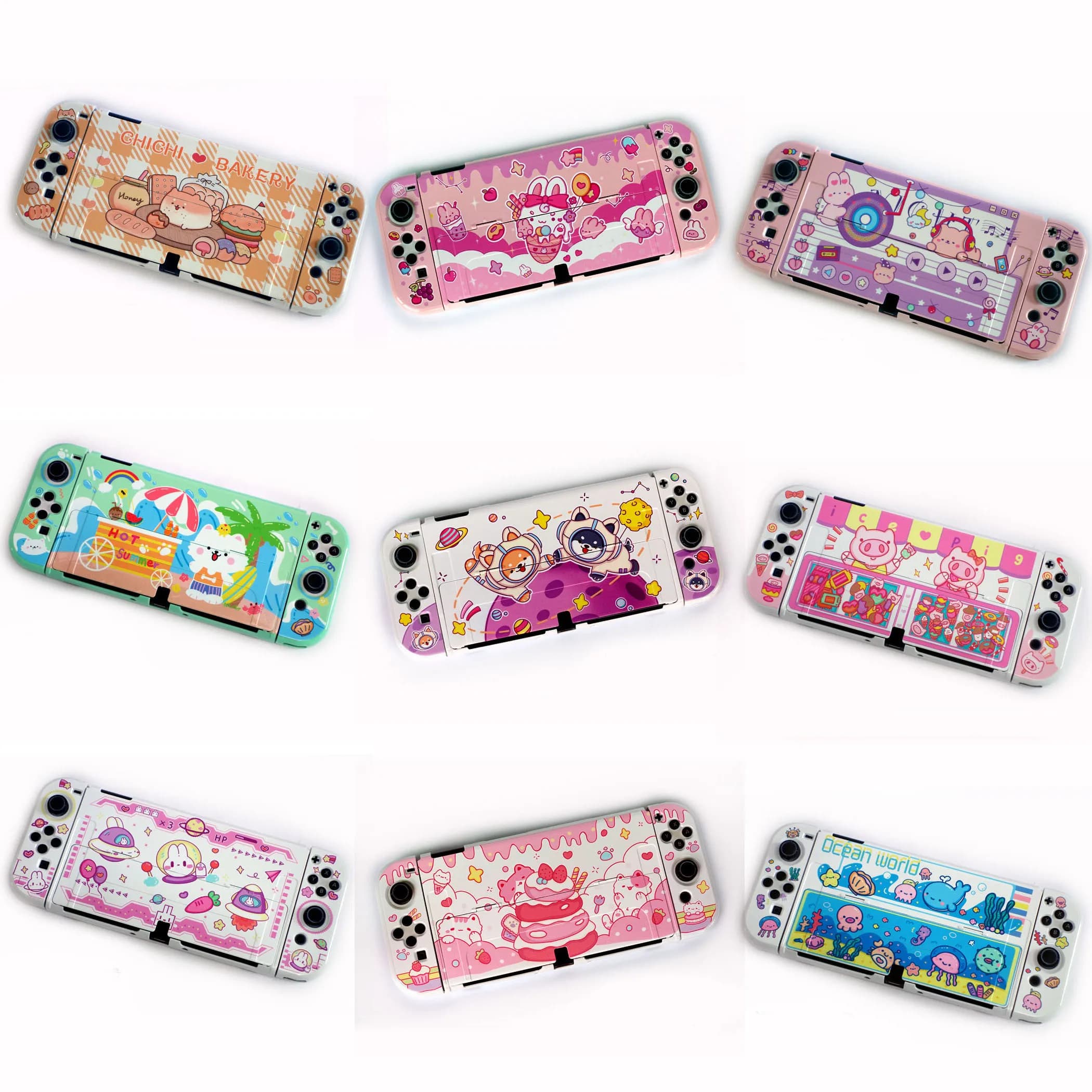 Custodia protettiva per custodia rigida per PC carina per console Nintendo Switch Oled NS Joy-Con Controller Custodia protettiva in cristallo