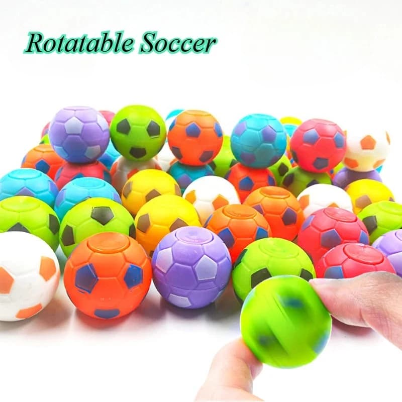 50 Pezzi Mini Fidget Spinner a Forma di Pallone da Calcio 3,5cm, Regalo per Feste di Compleanno, Carnevale, Pasqua, Premio Scolastico per Bambini, Confezione Regalo