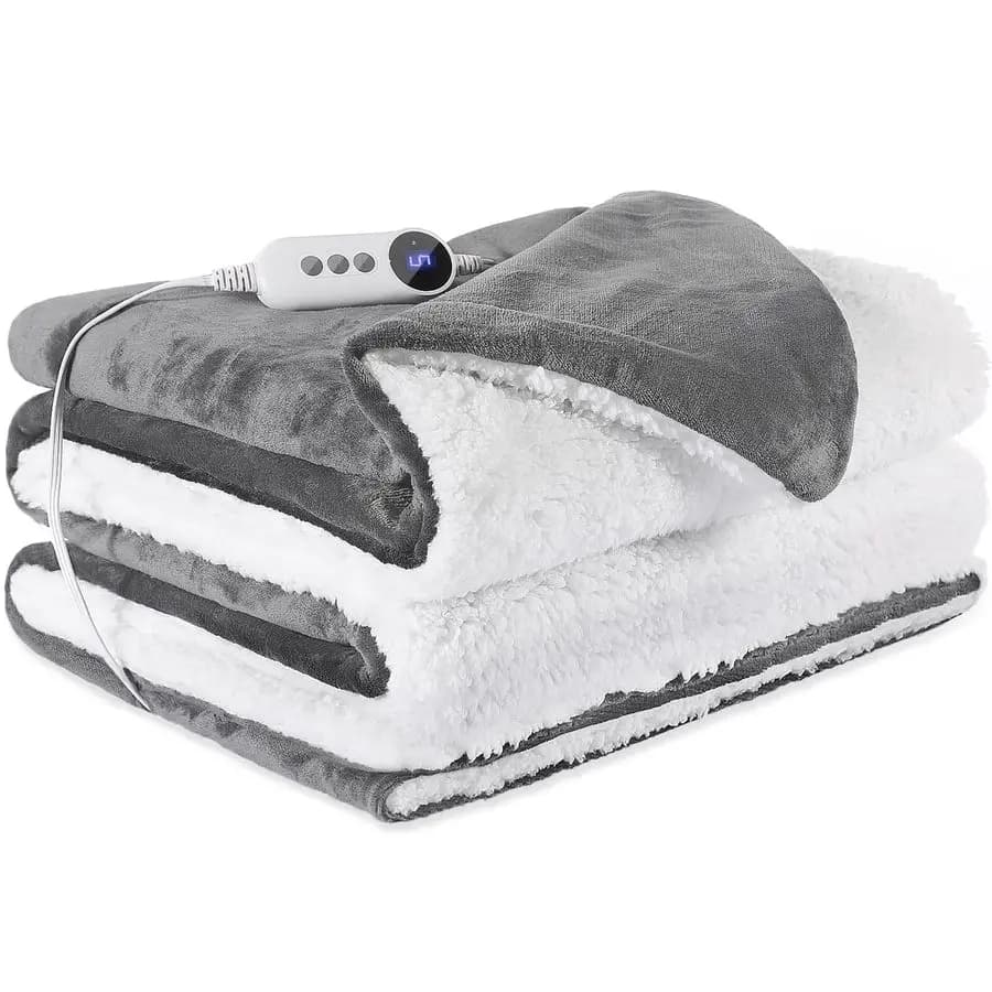 Coperta riscaldata Twin 62X84, Soft amp Accogliente coperta riscaldante veloce con 9 impostazioni di calore Amp 210 ore di spegnimento automatico, amplificatore certificato ETL Ove