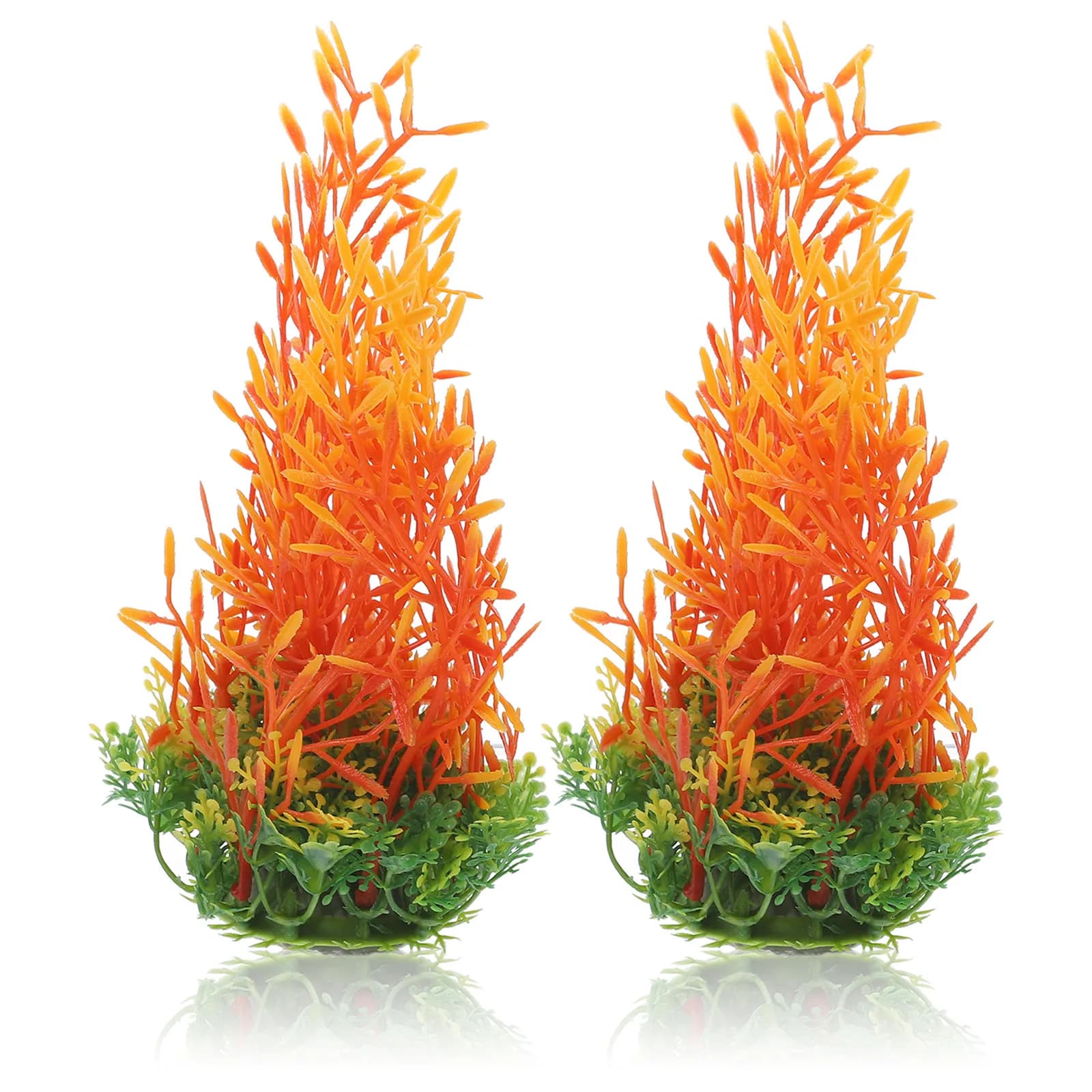 2 Pezzi di Piante Artificiali Premium per Acquario, Decorazione per Vasche di Pesci, Piante Acquatiche Vivaci e Sicure per Betta e Acqua Dolce