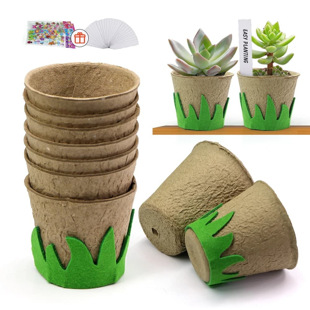 30Set Giardino di Carta Mestiere Piante Coltiva Kit FAI DA TE Polpa Piantina Tazza di Schiuma Vasi di Fiori per la Primavera Estate Prima Laurea Artigianato FAI DA TE