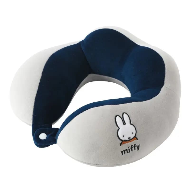 Birthday Gift Miffy U-shaped Pillow Protector Neck Pillow Washable Travel Pillow Essential for Office Travel Student Comfortable
