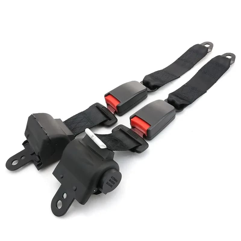 2 Pezzi Cintura di Sicurezza Auto Universale a 2 Punti con Funzione di Avvolgimento Automatico per Protezione e Sicurezza Auto