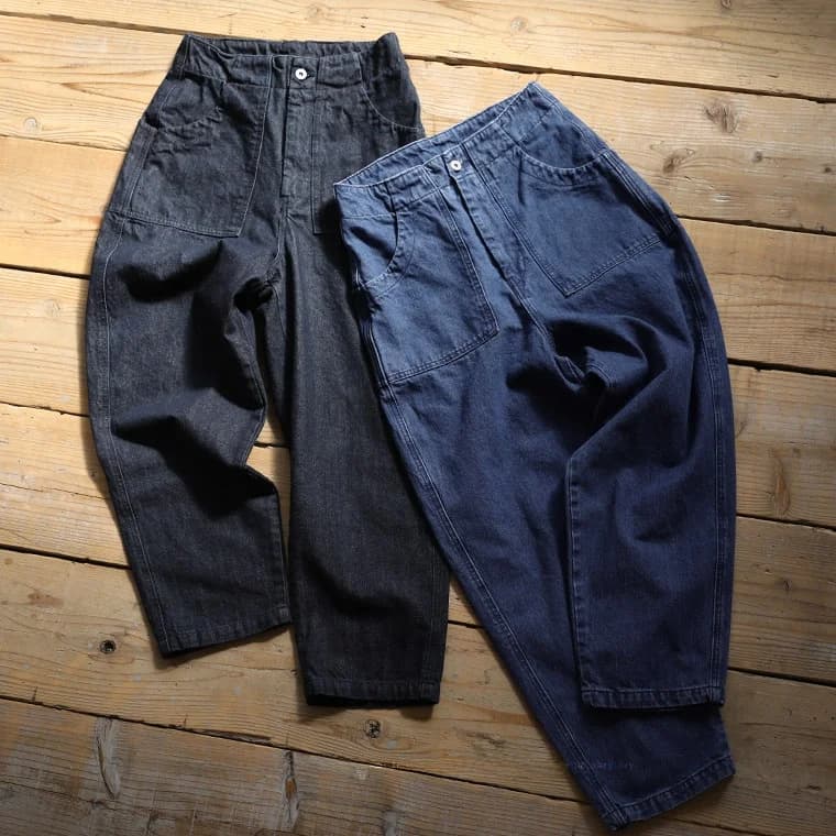 High waist cotton denim jeans, wide fit, straight leg, washed effect, for everyday use, for women, in blue denim fabric - Spring Collection 2026