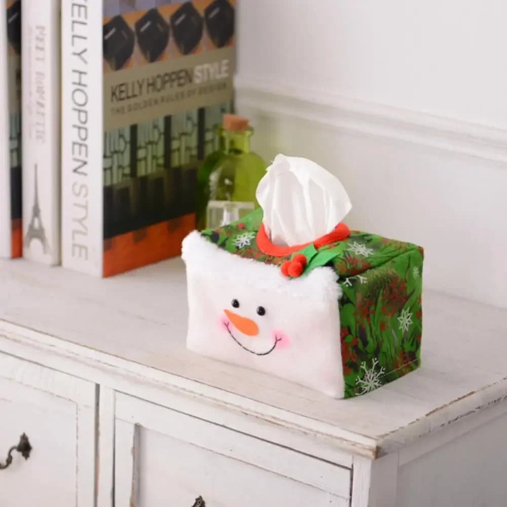 Scatole porta carta igienica di natale scatole porta fazzoletti di babbo natale borse in tessuto Non tessuto carta natalizia decorazioni per la casa organizzatore di asciugamani