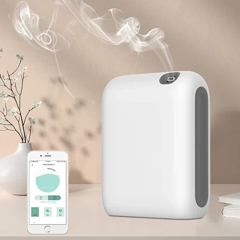 Macchina per fragranze di oli essenziali con diffusore di aromi intelligente Dispositivo per deodorante per la casa Bluetooth Oasi aromatica elettrica portatile per hotel
