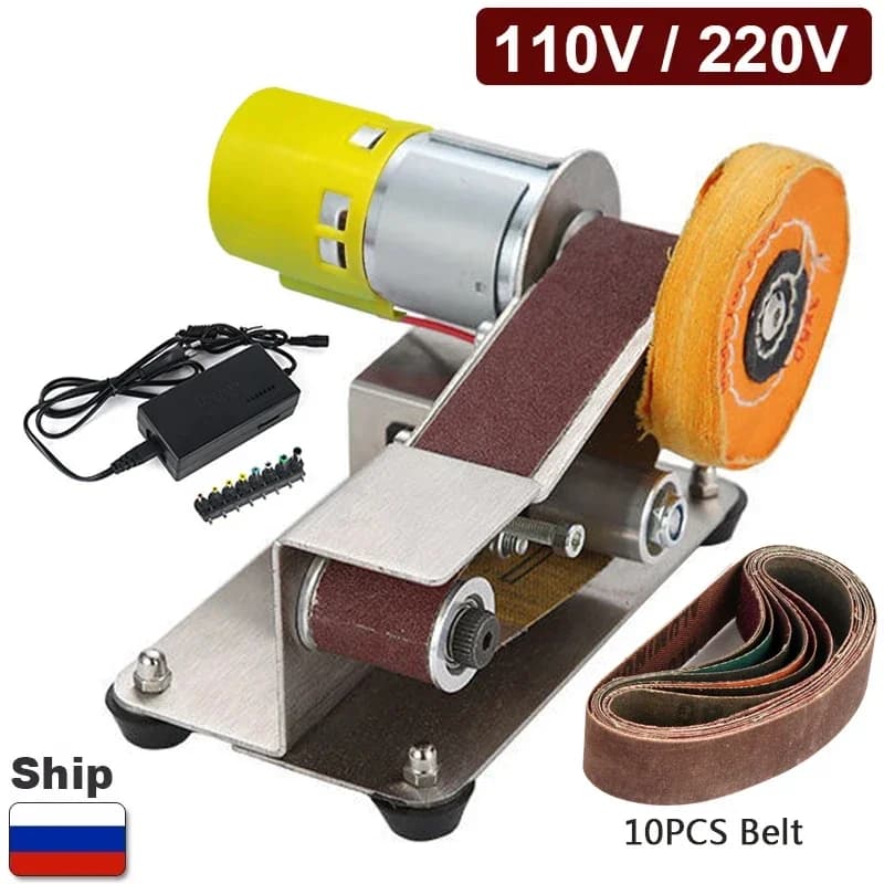 110V-220V Sanding Machine Electric Sanding Machine DIY Polishing And Grinding 7-Speed Adjustable Electric Sanding Belt Machine