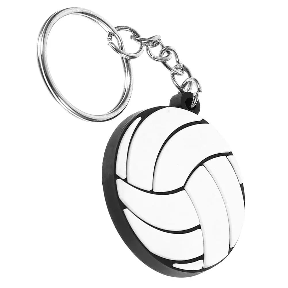 Volleyball Shape PVC Keychain, Cute Sports Accessories, Birthday Party Gadgets, Backpack Decoration