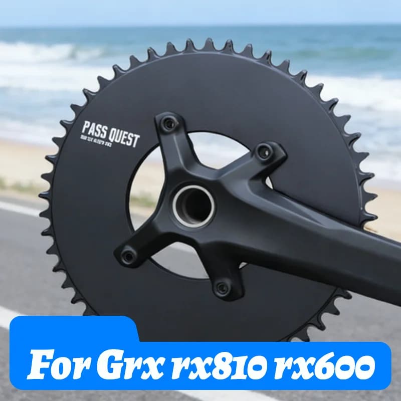 Corona a 4 Fori 110 BCD, Corona Aerodinamica 1x per Shimano GRX RX810 RX600, 36 38 40 42 44 46 Denti per Bici da Strada