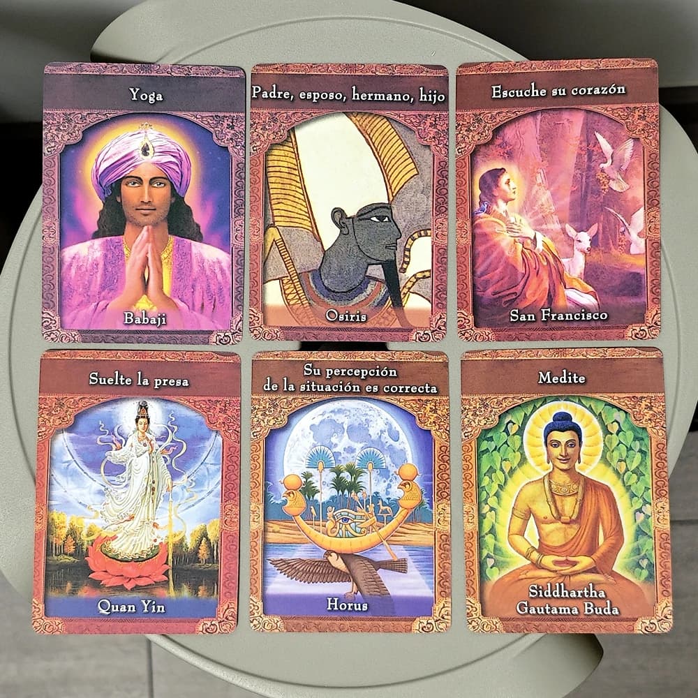 Ascended Master Oracle Deck 44 carte Oracle in lingua spagnola 10,4 * 7,3 cm