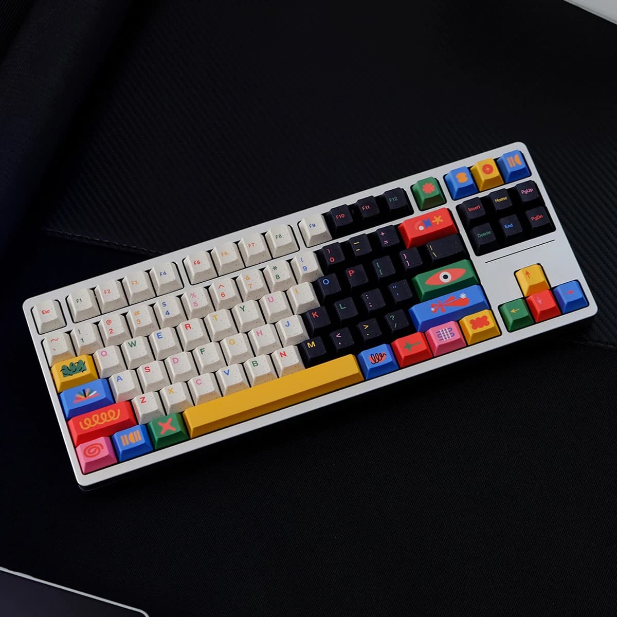 142 WYD Keys Colorful PBT Colorful PBT Sublimation Cherry Profile Custom cute headphones for mechanical keyboard Alice Wooting