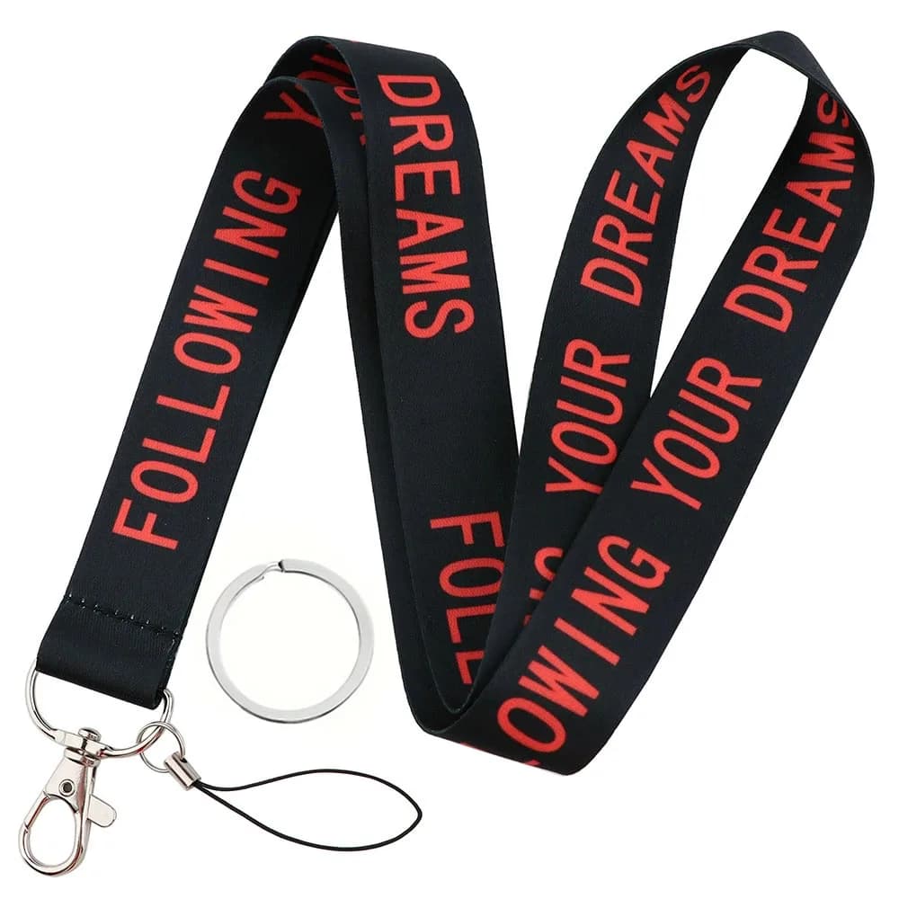 Safety Warning Teacher Lanyards for Keys Neck Strap ID Card Holder Hang Rope Cell Phone Strap Key Chain Key Holder Key Rings