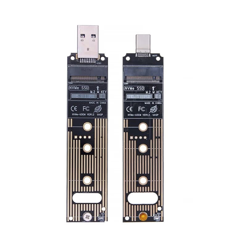 Custodia SSD M2 NVMe Custodia SSD PCIe da 10 Gbps Scatola portatile USB C USB 3.1 Adattatore esterno gratuito con dissipatore di calore per SSD M.2