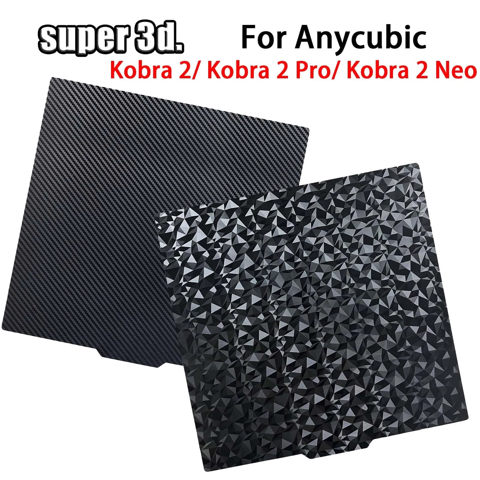 PEO PET Bed For Anycubic Kobra 2/ Kobra 2 Pro/ Kobra 2 Neo Build Plate 230x230 Double Side Sheet Smooth Heat Bed 3d Printer Part
