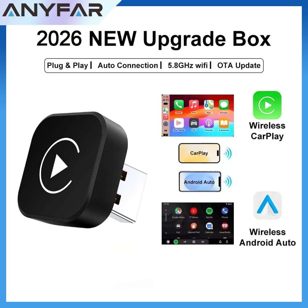 Wireless CarPlay Adapter 2-in-1 2026: from Wireless Cable for CarPlay and Android Phones - Plug and Play, Universal Car Accessories