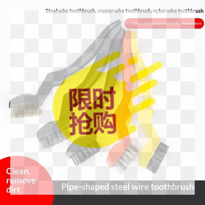 【BA】3Pcs Curved Handle Brush Kit Wire Brush Set For Cleaning Welding Slag And Rust Removal Industrial Scrubbing Brush