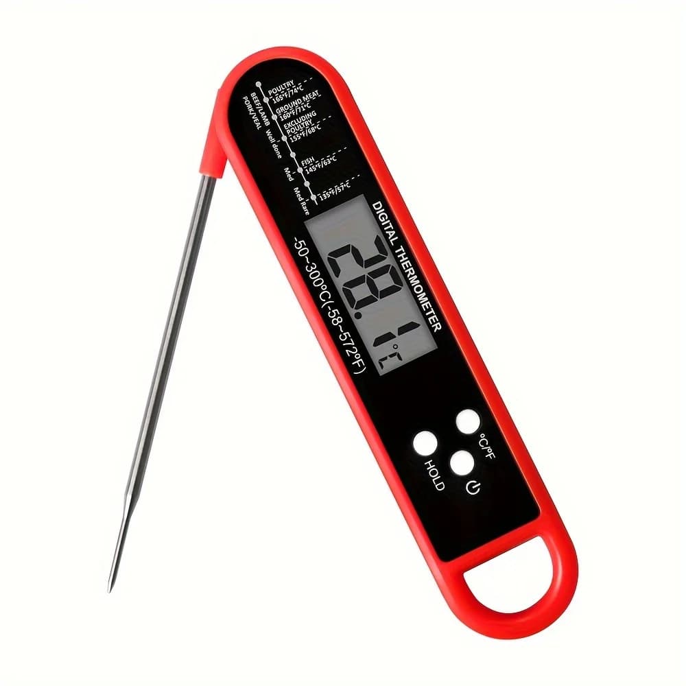 Digital professional meat thermometer, instant reading with high precision waterproof and backlit grill, barbecue, oven, kitchen