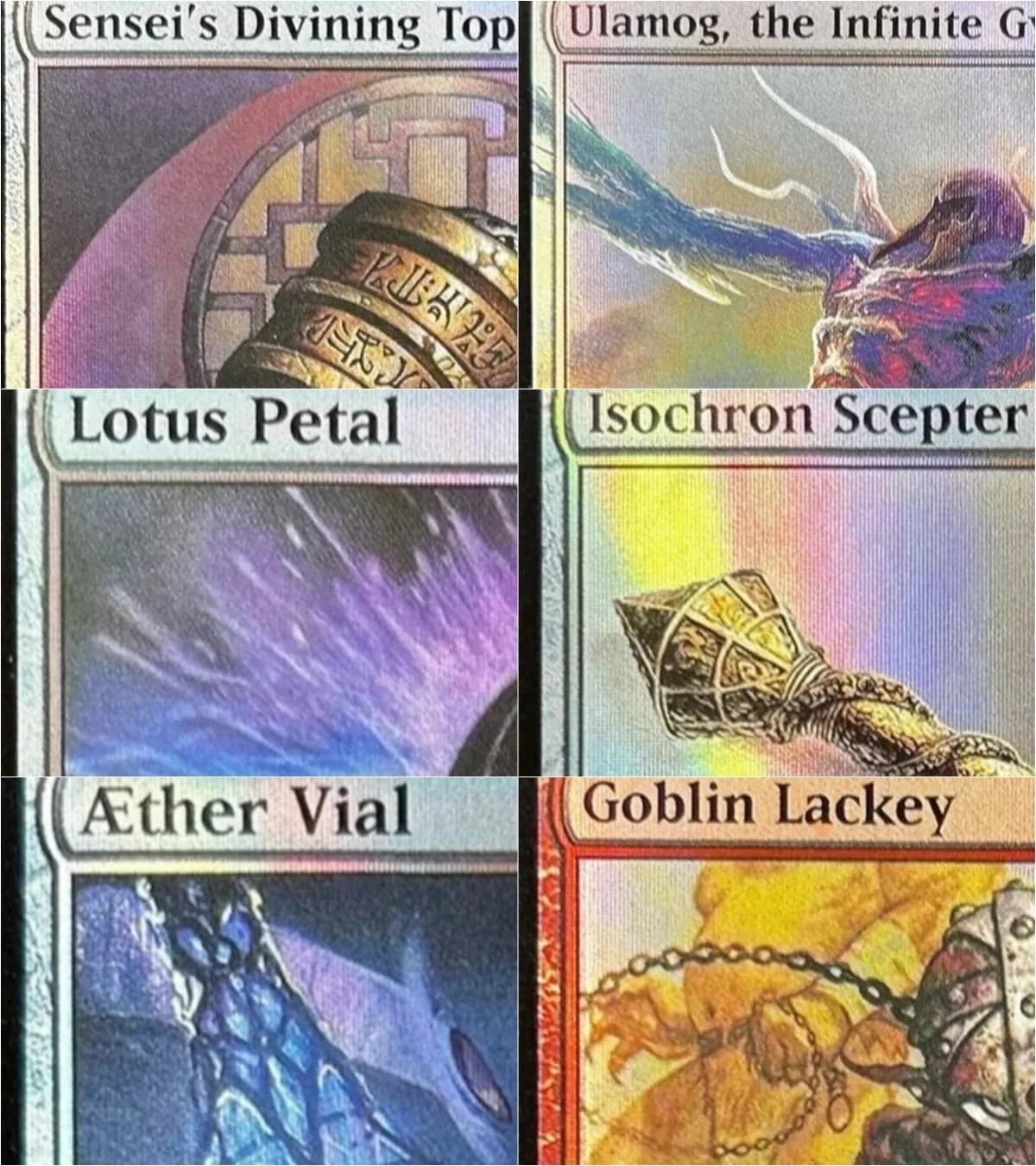 Foil "Sensei's Divining Top/Antico Tomb" Carte proxy magiche TCG Raccolta proxy di alta qualità Gioco da tavolo Carte collezionabili