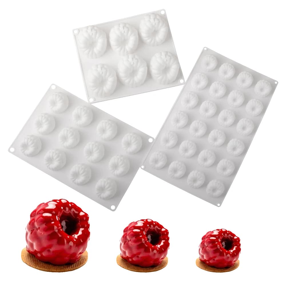 6/12/24-Celle Raspberry Design Silicone cake mold for food use Mould for mousse Chocolate mold Dessert Cooking tools Cooking supplies