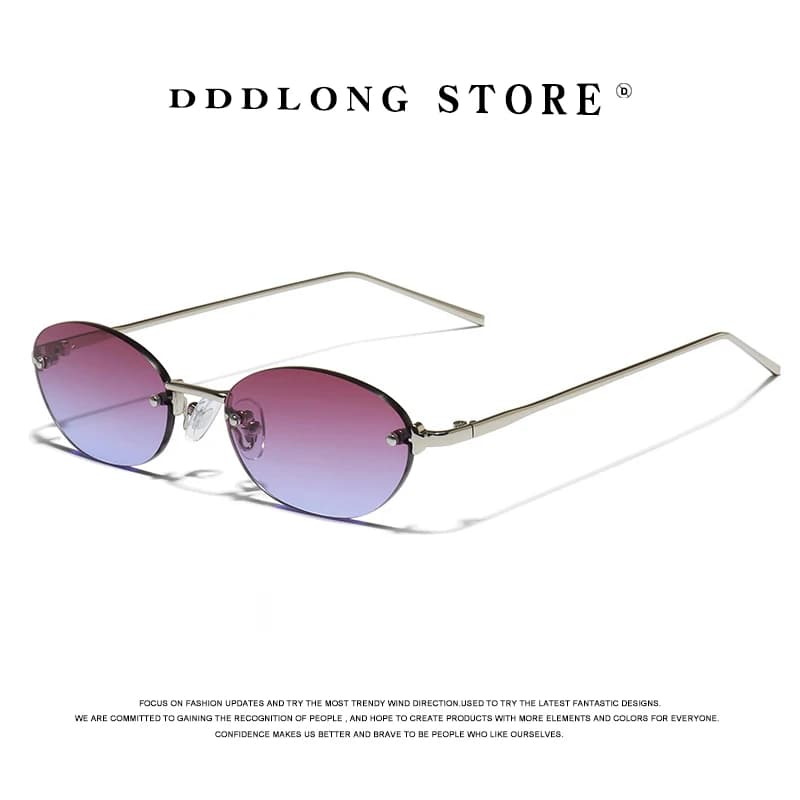 DDDLONG Sunglasses Retro Without Montatura Style Punk Y2k for Men and Women, UV400 Protection for Exterior D725