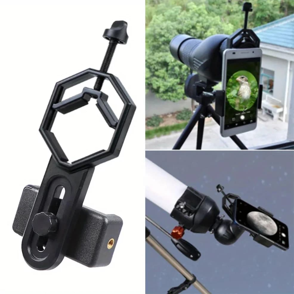 Adattatore per telefono cellulare con morsetto a molla Accessori per microscopio monoculare Adattare la staffa accessoria per clip per telefono cellulare per telescopio