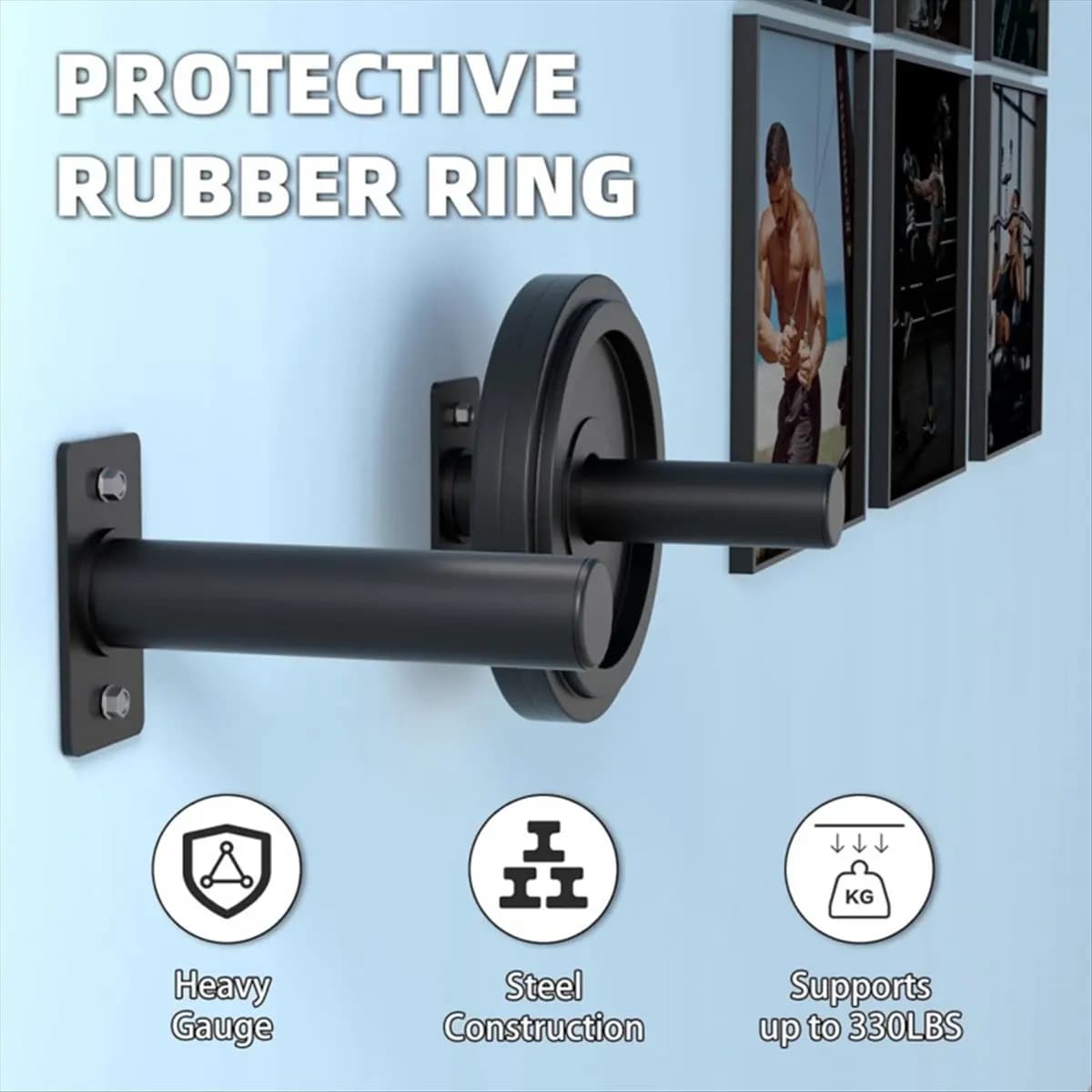 1Pc Wall weight plate holder weight plate weight plate holder Wall mounted plate holder