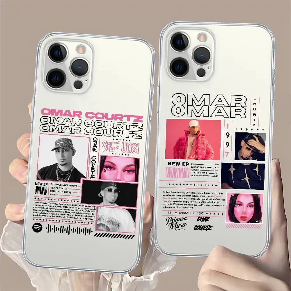 Cover per telefono O-omar Courtz Primera Musas trasparente per iPhone 17 16 15 14 13 11 12 Pro Max 16 Plus