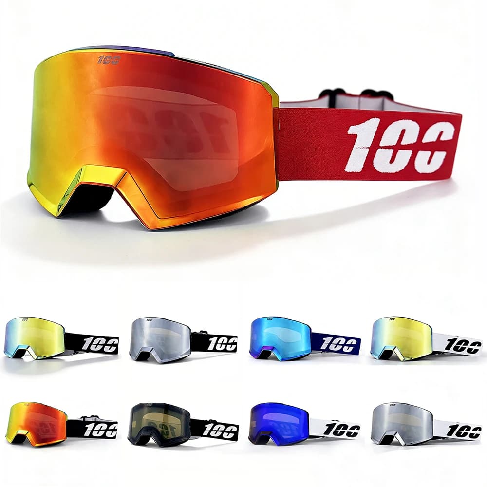 Nuovi occhiali da sci magnetici doppio strato antiappannamento lenti HD sci uomo donna ampia visione snowboard all'aperto UV400 neve