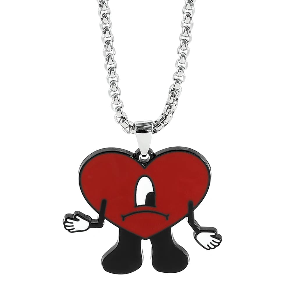 Ciondoli per Collana a Cuore Smaltato, Gioielli per Fan di Rapper e Cantanti, Accessori